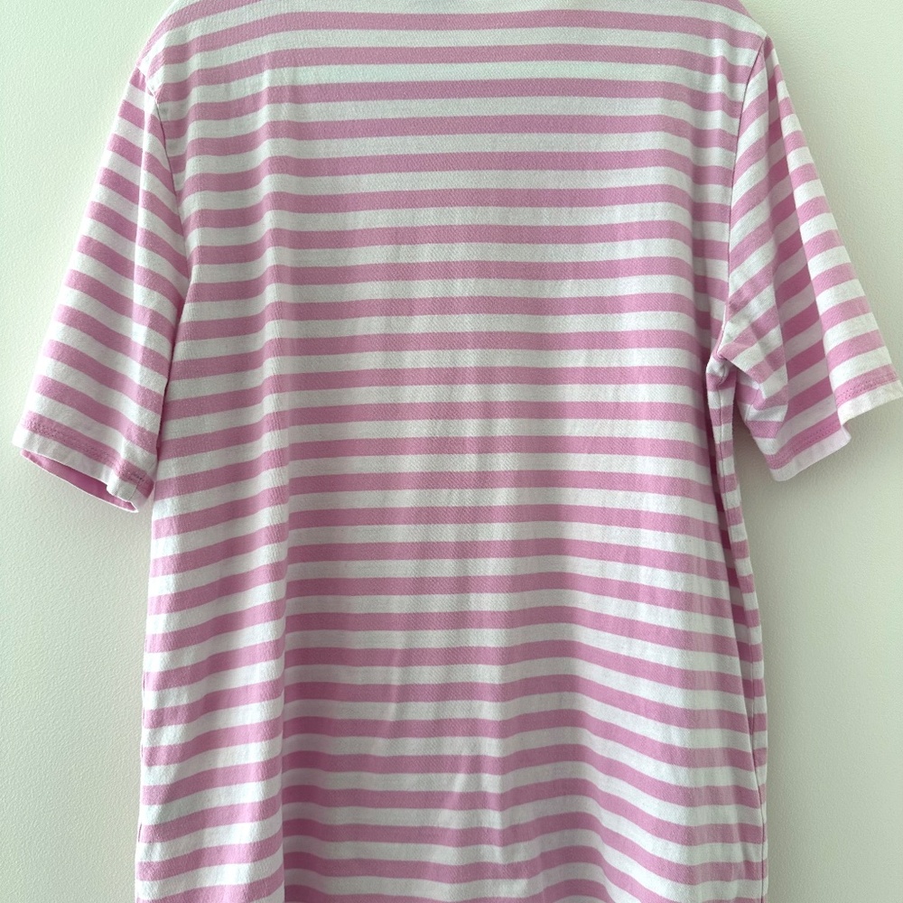 Kule The Modern Striped Tee - Pink/White - Small - Picture 2 of 10